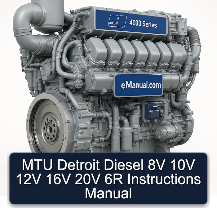 MTU 4000 Series Detroit Diesel 8V 10V 12V 16V 20V 6R Service Repair Workshop Manual PDF