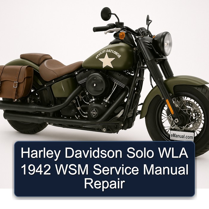Harley Davidson Servi Car Solo WLA 1942 WSM Service Repair Workshop Manual PDF