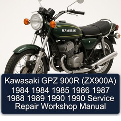 1984-1990 Kawasaki F Models GPZ 900R (ZX900A) Service Repair Workshop Manual PDF