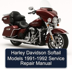 1991-1992 Harley Davidson Softail Models Service Repair Workshop Manual PDF