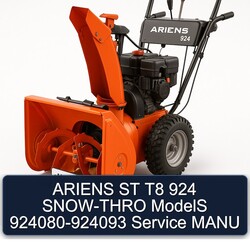 Ariens ST T8 924 SNOW-THRO Models 924080-924093 Manu Service Repair Workshop Manual PDF