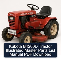 Kubota B4200D Tractor Illustrated Master List Parts Catalog PDF