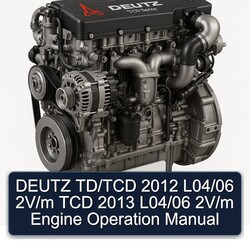2012-2013 Deutz 2012 Td/tcd L04/06 2v/m TCD Engine Operation Service Repair Workshop Manual PDF