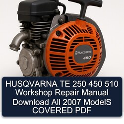 2007 Husqvarna TE Models 250 450 510 All Covered Service Repair Workshop Manual PDF