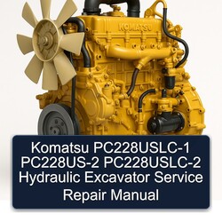 Komatsu Pc228uslc-1 Pc228us-2 Pc228uslc-2 Hydraulic Excavator Service Repair Workshop Manual PDF
