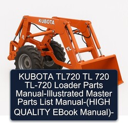 Kubota TL720 TL 720 TL-720 Loader Parts -illustrated Master -( ) Catalog PDF