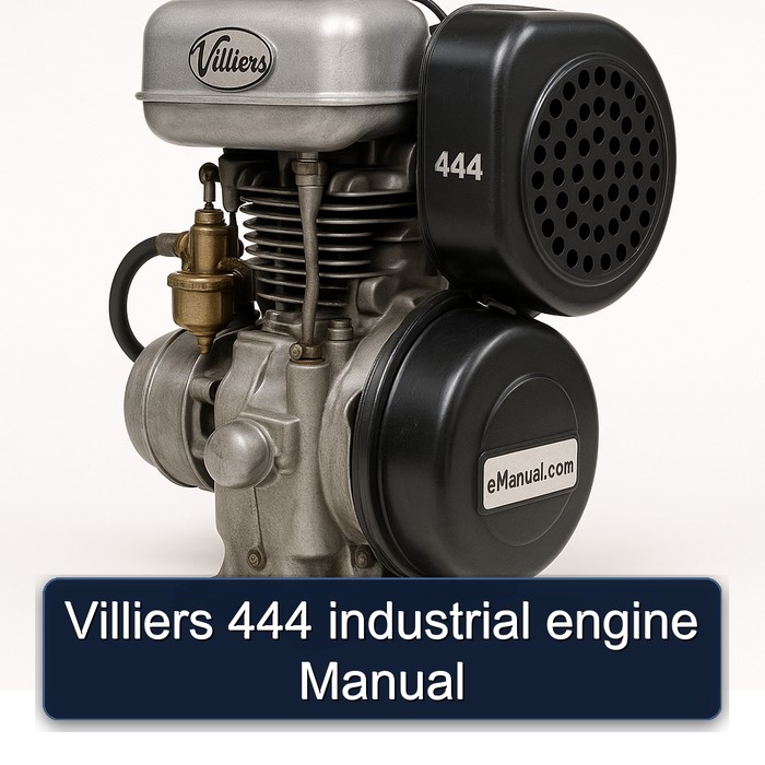 Villiers 444 Industrial Engine Service Repair Workshop Manual PDF