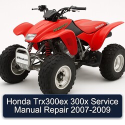 2007-2009 Honda TRX300EX 300X Service Repair Workshop Manual PDF