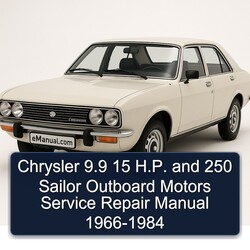 1966-1984 Chrysler 9.9 15 H.p. 250 Sailor Outboard Motors Service Repair Workshop Manual PDF