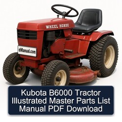 Kubota B6000 Tractor Illustrated Master List Parts Catalog PDF
