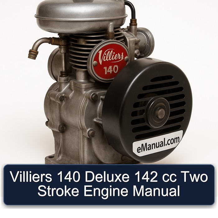 Villiers 140 Deluxe 142 Cc Two Stroke Engine Service Repair Workshop Manual PDF