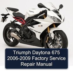 Triumph Daytona 675 2006-2009 Factory Manual de servicio y reparación 