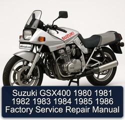 1980-1986 Suzuki GSX Series GSX400 Service Repair Workshop Manual PDF