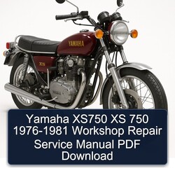 1976-1981 Yamaha XS Models XS750 750 Service Repair Workshop Manual PDF