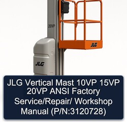 JLG Vertical Mast 10VP 15VP 20VP Ansi / (p/n:3120728) Service Repair Workshop Manual PDF