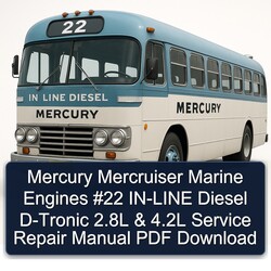 Mercury Mercruiser Marine Engines 22 -line Diesel D-tronic 2.8l 4.2l Service Repair Workshop Manual PDF