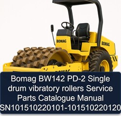 Bomag BW142 PD-2 Single Drum Vibratory Rollers Sn101510220101-101510220120 Parts Catalog PDF
