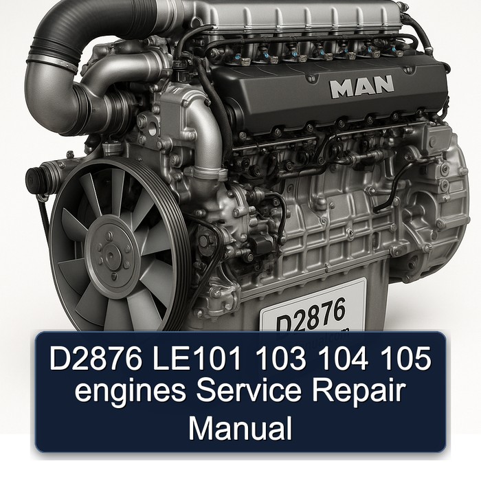 MAN D2876 LE101 103 104 105 Engines Service Repair Workshop Manual PDF