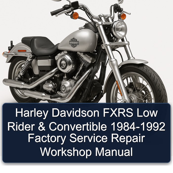 1984-1992 Harley Davidson Model 125 Fxrs Low Rider Convertible Service Repair Workshop Manual PDF