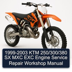 1999-2003 KTM 250 /300/380 SX MXC EXC Engine Service Repair Workshop Manual PDF
