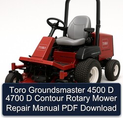 Toro Groundsmaster 4500 D 4700 Contour Rotary Mower Service Repair Workshop Manual PDF