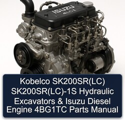 Kobelco Sk200sr(lc) Sk200sr(lc)-1s Hydraulic Excavators Isuzu Diesel Engine 4bg1tc Parts Catalog PDF