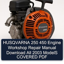 2003 Husqvarna 250 450 Engine All Models Covered Service Repair Workshop Manual PDF
