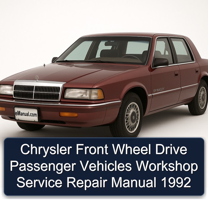 1992 Chevrolet Passenger Chrysler Front Wheel Drive Vehicles Service Repair Workshop Manual PDF