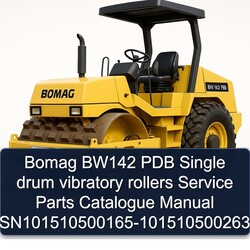 Bomag BW142 PDB Single Drum Vibratory Rollers Sn101510500165-101510500263 Parts Catalog PDF