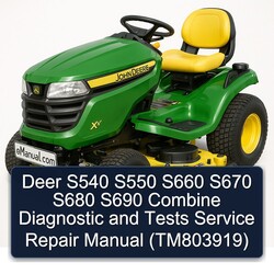 Deer S540 S550 S660 S670 S680 S690 Combine Diagnostic Tests (TM803919) Service Repair Workshop Manual PDF