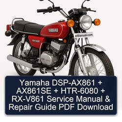 Yamaha RX Models DSP-AX861 AX861SE HTR-6080 RX-V861 Service Repair Workshop Manual PDF