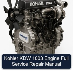 Kohler KDW Models 1003 Engine Service Repair Workshop Manual PDF