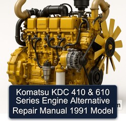 1991 Komatsu KDC 410 610 Series Engine Alternative Model Service Repair Workshop Manual PDF