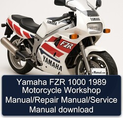 1989 Yamaha FZR Models 1000 Motorcycle Service Repair Workshop Manual PDF