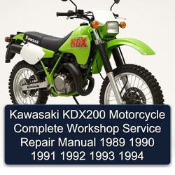 1989-1994 Kawasaki KDX Models KDX200 Motorcycle Service Repair Workshop Manual PDF