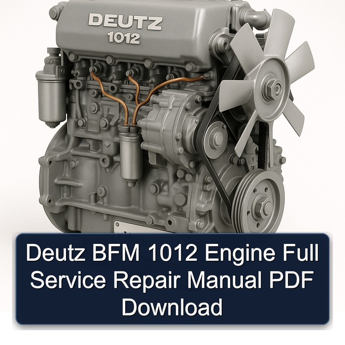 Deutz 1012 BFM Engine Service Repair Workshop Manual PDF