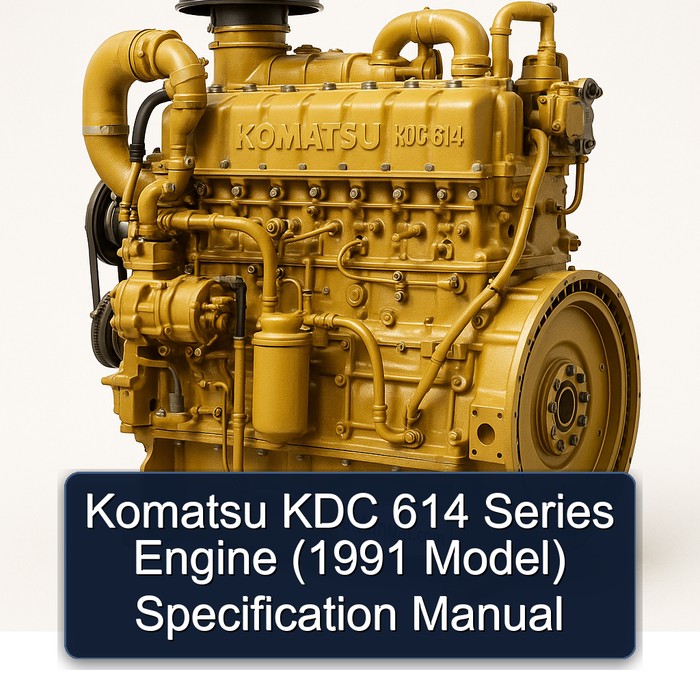 1991 Komatsu KDC 614 Series Engine ( Model) Model Specification Service Repair Workshop Manual PDF