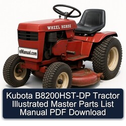Kubota B8200hst-dp Tractor Illustrated Master List Parts Catalog PDF