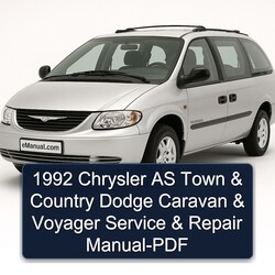 1992 Chrysler Caravan AS Town Country Dodge Voyager Service Repair Workshop Manual PDF