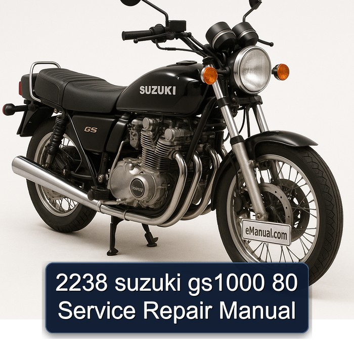 Suzuki GS Series 2238 GS1000 80 Service Repair Workshop Manual PDF