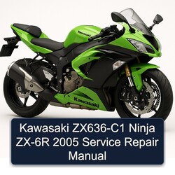 2005 Kawasaki Ninja ZX636-C1 ZX-6R Service Repair Workshop Manual PDF