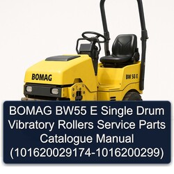 Bomag BW55 E Single Drum Vibratory Rollers (101620029174-1016200299) Parts Catalog PDF