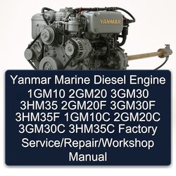 Yanmar Marine Diesel Engine 1gm10 2gm20 3gm30 3hm35 2gm20f 3gm30f 3hm35f 1gm10c 2gm20c 3gm30c 3hm35c / Service Repair Workshop Manual PDF