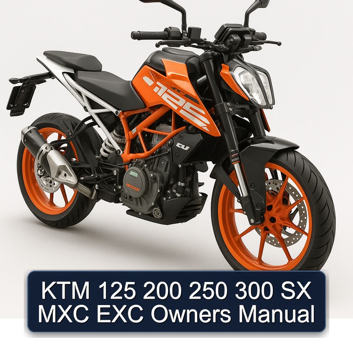 KTM 125 200 250 300 SX MXC EXC Owners Owner's Manual PDF