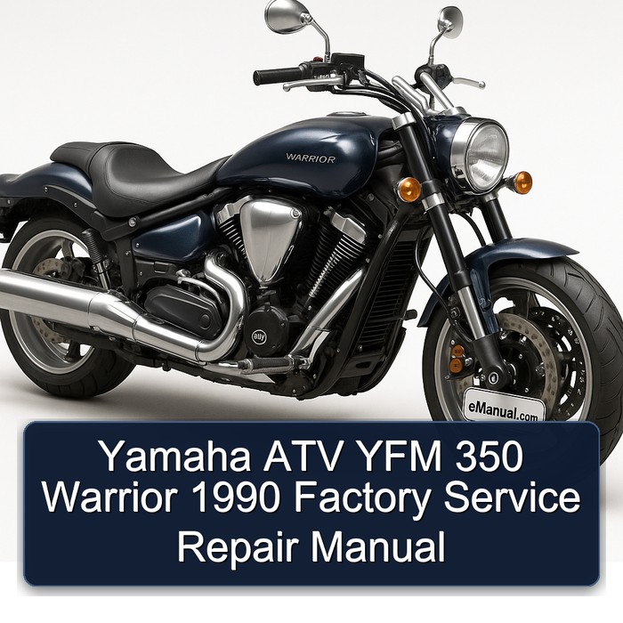 1990 Yamaha Warrior ATV YFM 350 Service Repair Workshop Manual PDF