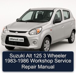 1983-1986 Suzuki ALT Models 125 3 Wheeler Service Repair Workshop Manual PDF
