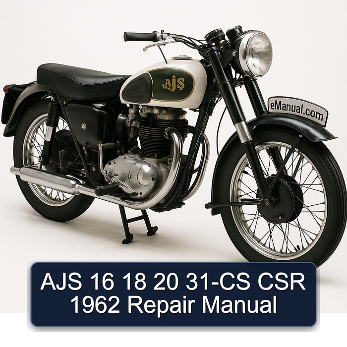 1962 Ajs 16 18 20 31-CS CSR Service Repair Workshop Manual PDF