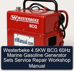 Westerbeke 4.5kw BCG 60HZ Marine Gasoline Generator Sets Service Repair Workshop Manual PDF