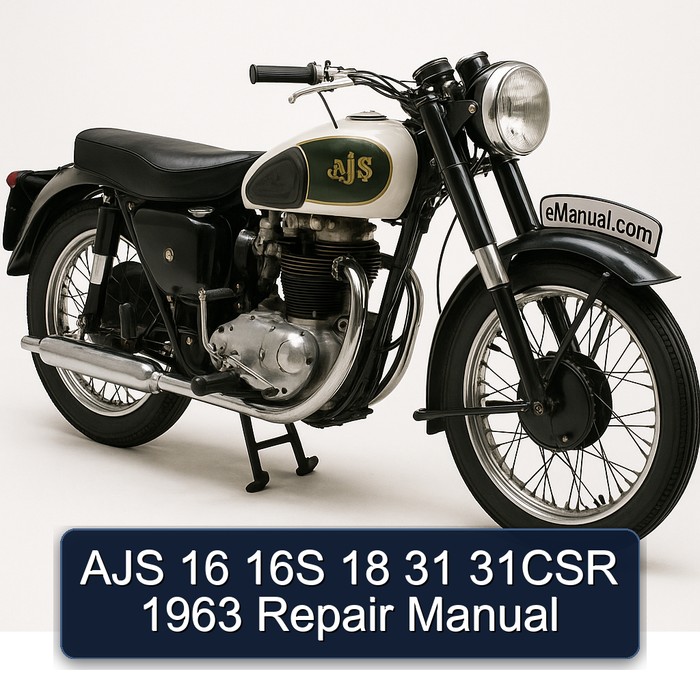 1963 Ajs 16 16S 18 31 31CSR Service Repair Workshop Manual PDF