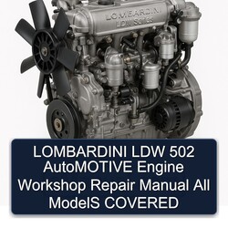Lombardini LDW Series 502 Automotive Engine All Models Covered Service Repair Workshop Manual PDF